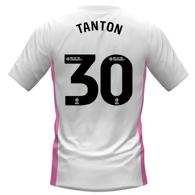 Danxen Mujer Camiseta Devan Tanton #30 Blanco Rojo 2ª Equipación 2025/26 La Camisa