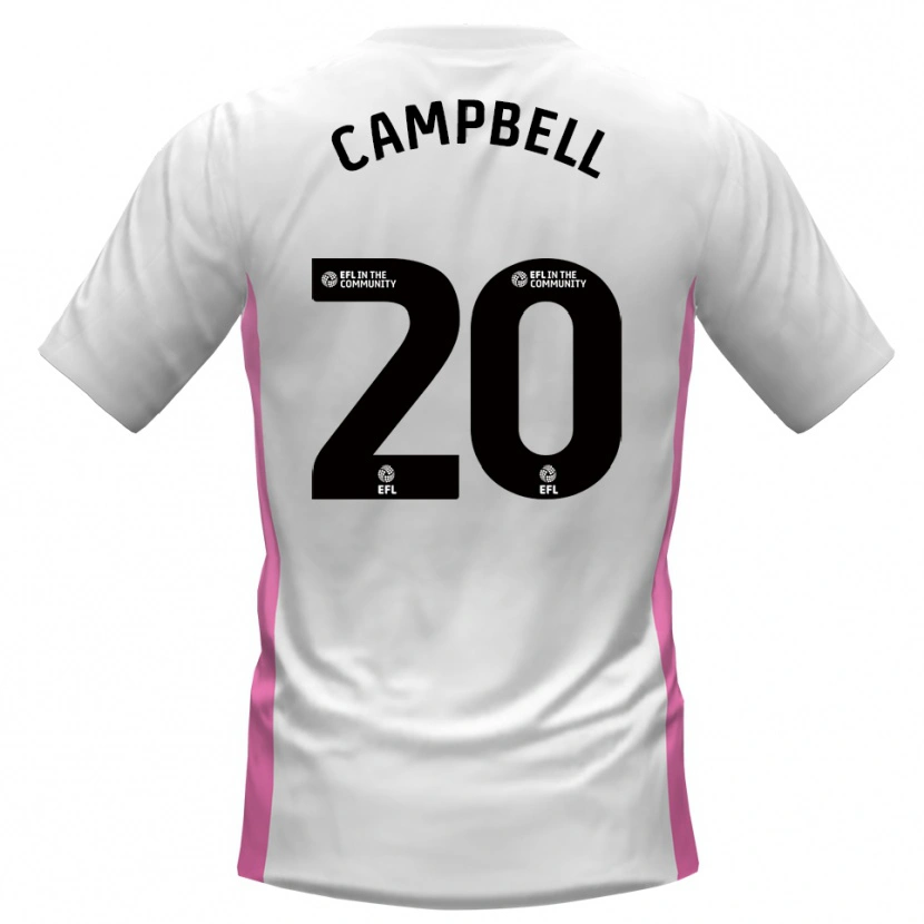 Danxen Mujer Camiseta Vontae Daley-Campbell #20 Blanco Rojo 2ª Equipación 2025/26 La Camisa