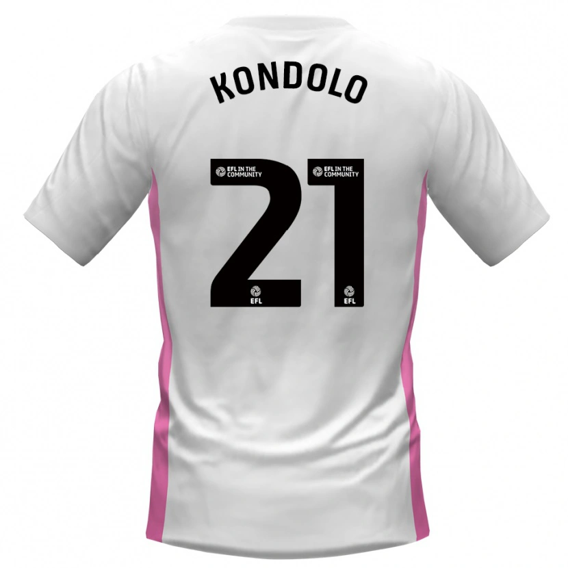 Danxen Mujer Camiseta Christovie Kondolo #21 Blanco Rojo 2ª Equipación 2025/26 La Camisa