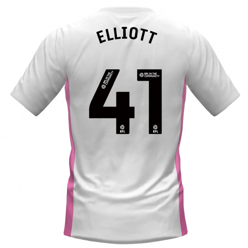 Danxen Mujer Camiseta Gunner Elliott #41 Blanco Rojo 2ª Equipación 2025/26 La Camisa