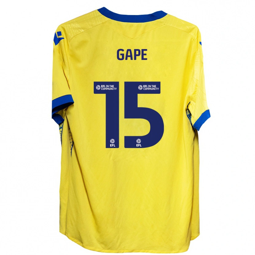 Danxen Mujer Camiseta Dominic Gape #15 Amarillo Azul 2ª Equipación 2025/26 La Camisa
