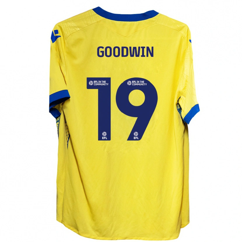 Danxen Mujer Camiseta Will Goodwin #19 Amarillo Azul 2ª Equipación 2025/26 La Camisa