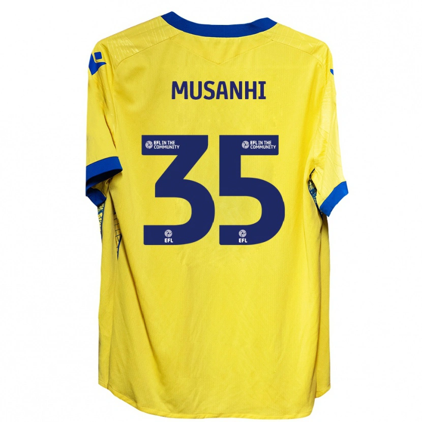 Danxen Mujer Camiseta Kurai Musanhi #35 Amarillo Azul 2ª Equipación 2025/26 La Camisa