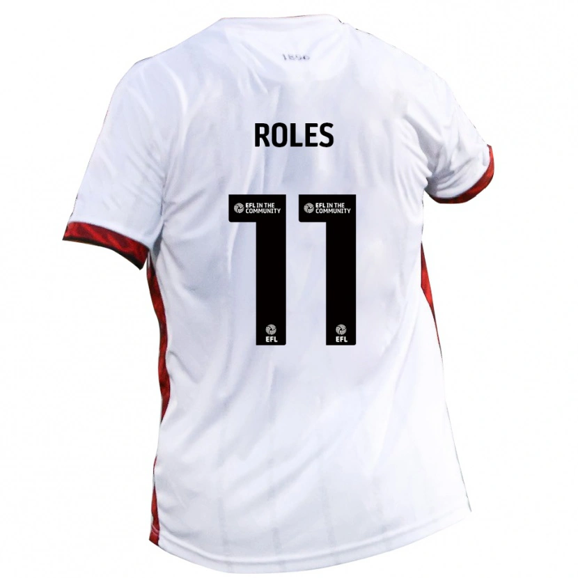 Danxen Mujer Camiseta Jack Roles #11 Blanco Rojo Negro 2ª Equipación 2025/26 La Camisa