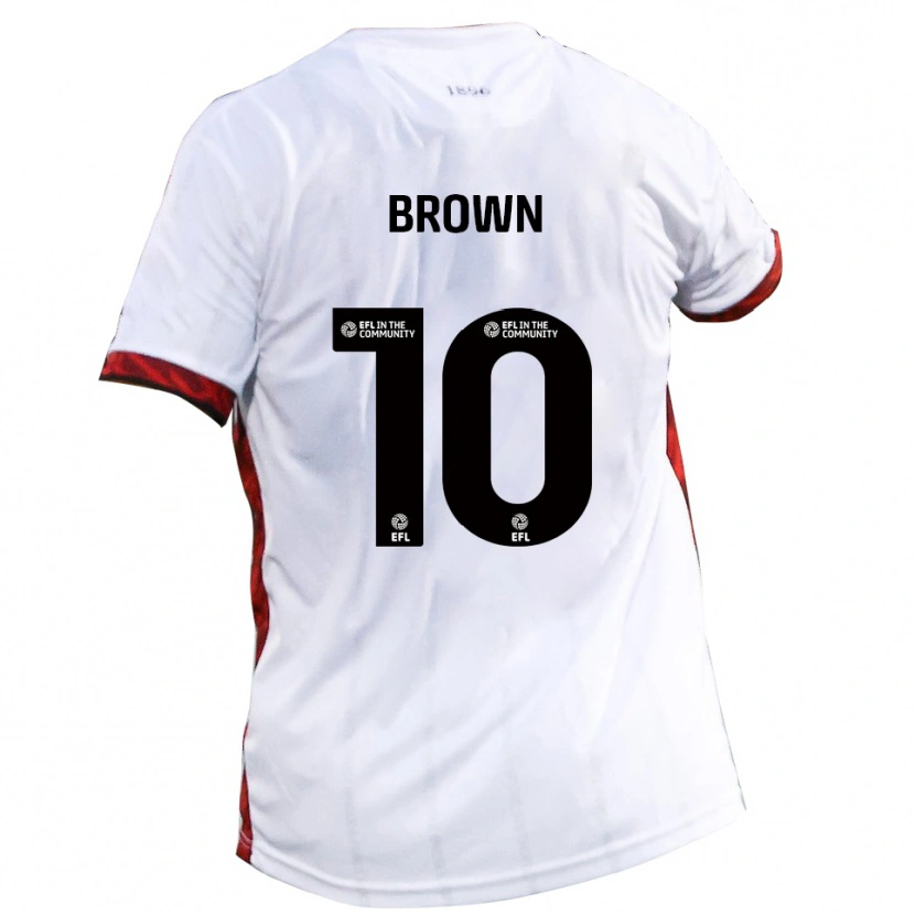 Danxen Mujer Camiseta Reece Brown #10 Blanco Rojo Negro 2ª Equipación 2025/26 La Camisa