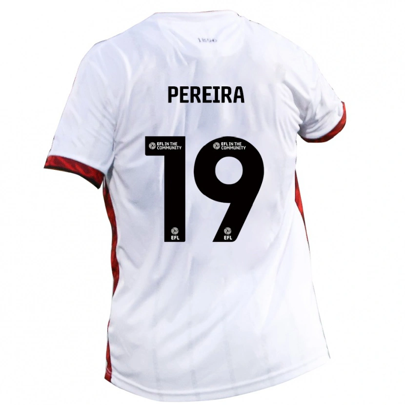 Danxen Mujer Camiseta Dion Pereira #19 Blanco Rojo Negro 2ª Equipación 2025/26 La Camisa