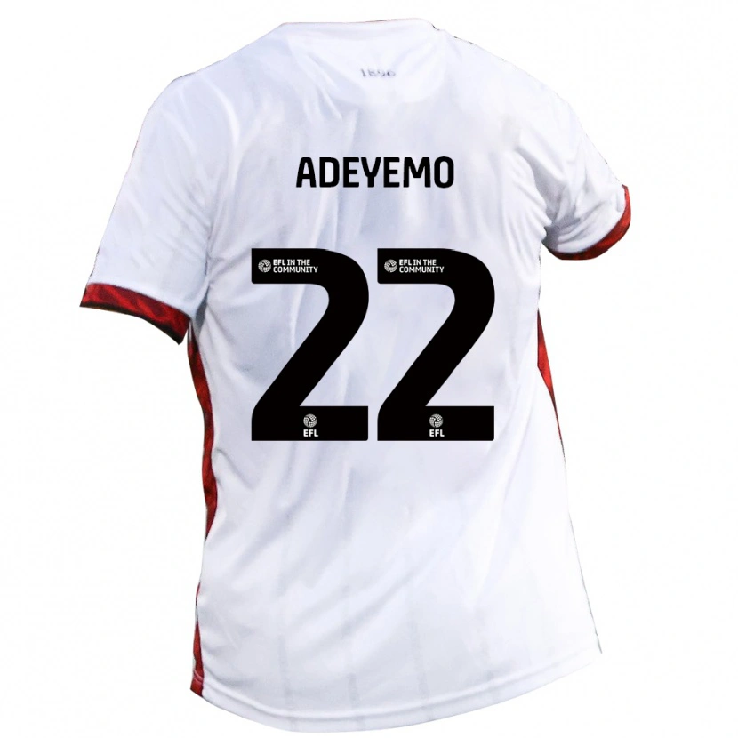 Danxen Mujer Camiseta Ade Adeyemo #22 Blanco Rojo Negro 2ª Equipación 2025/26 La Camisa