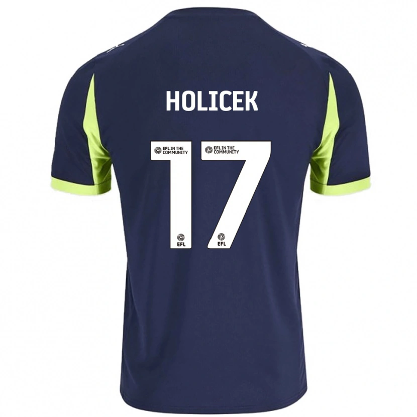 Danxen Mujer Camiseta Matus Holicek #17 Azul Marino Verde Fluorescente 2ª Equipación 2025/26 La Camisa