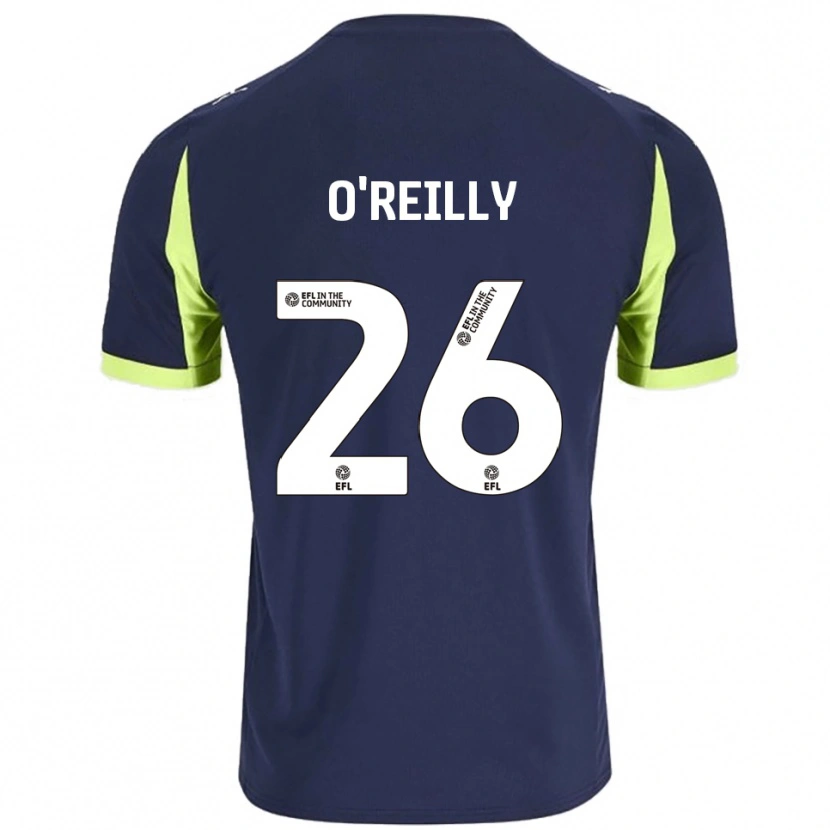 Danxen Mujer Camiseta Tommi O'reilly #26 Azul Marino Verde Fluorescente 2ª Equipación 2025/26 La Camisa