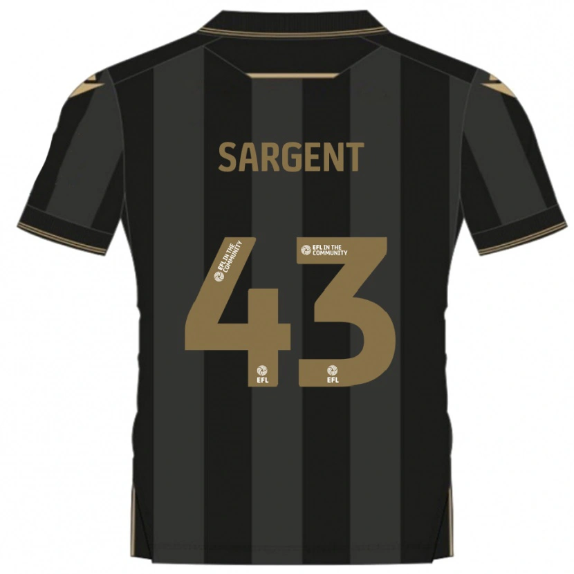 Danxen Mujer Camiseta Stan Sargent #43 Negro Dorado 2ª Equipación 2025/26 La Camisa