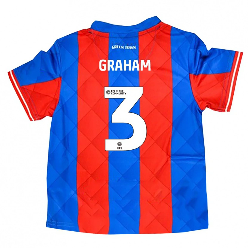 Danxen Mujer Camiseta Alex Graham #3 Azul Rojo Blanco 2ª Equipación 2025/26 La Camisa