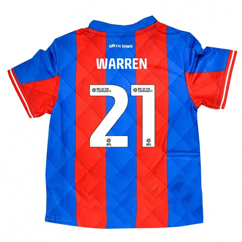 Danxen Mujer Camiseta Tyrell Warren #21 Azul Rojo Blanco 2ª Equipación 2025/26 La Camisa