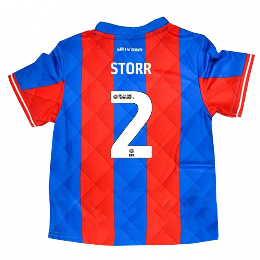 Danxen Mujer Camiseta Callum Storr #2 Azul Rojo Blanco 2ª Equipación 2025/26 La Camisa
