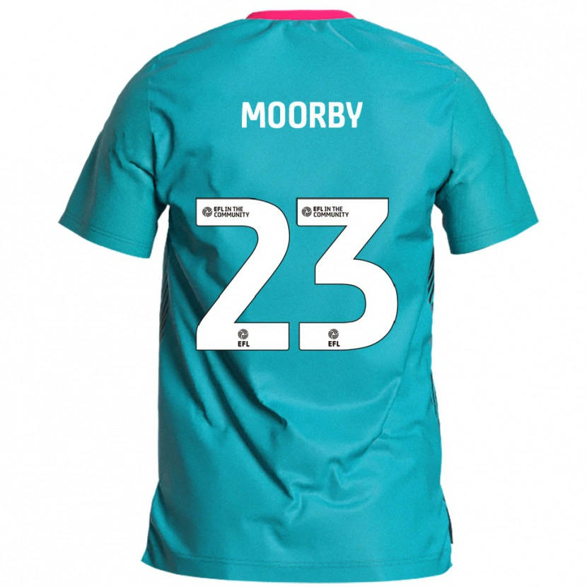 Danxen Mujer Camiseta James Moorby #23 Celeste Rosa 2ª Equipación 2025/26 La Camisa