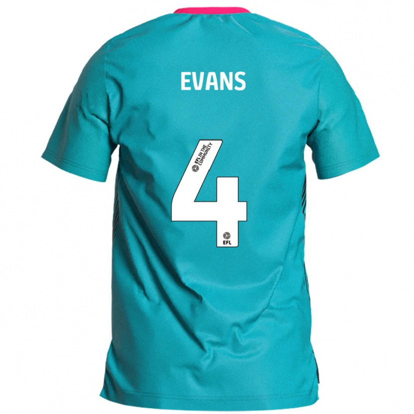 Danxen Mujer Camiseta Jack Evans #4 Celeste Rosa 2ª Equipación 2025/26 La Camisa