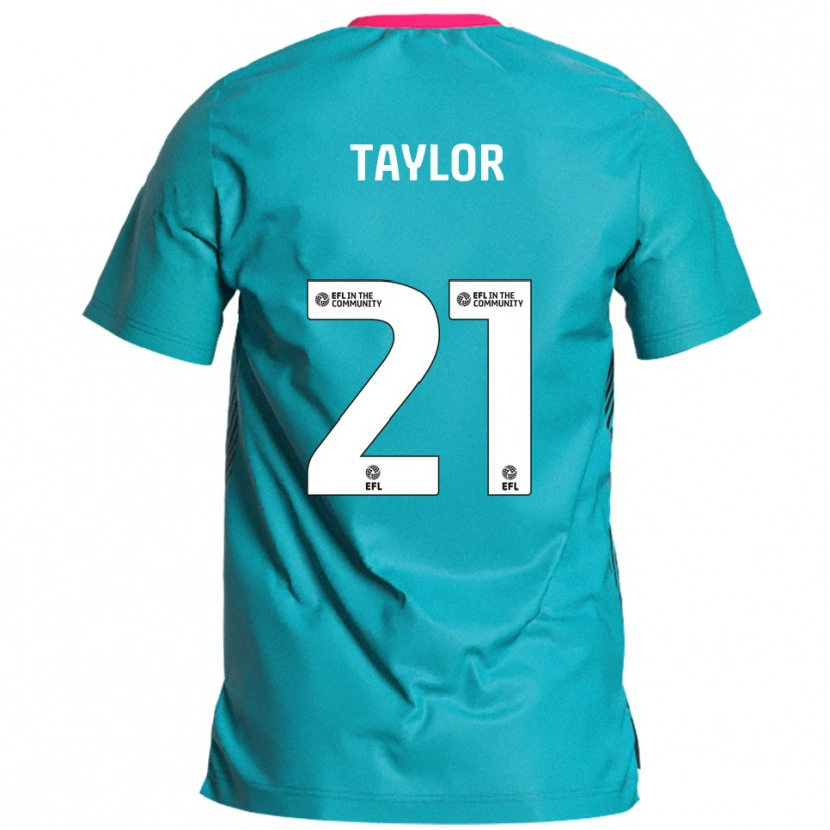 Danxen Mujer Camiseta Ellis Taylor #21 Celeste Rosa 2ª Equipación 2025/26 La Camisa