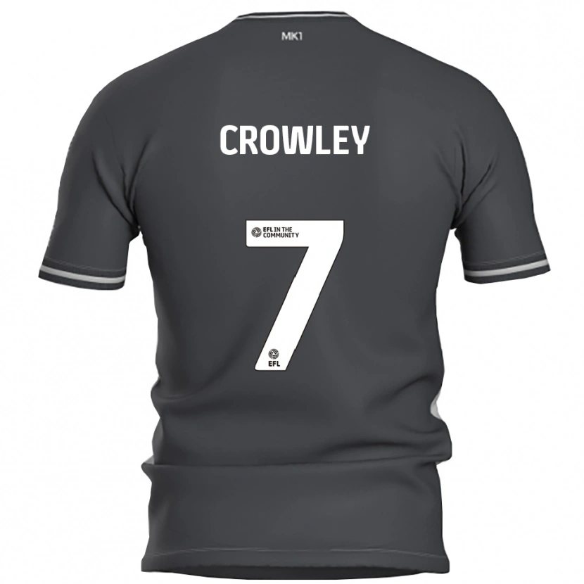 Danxen Mujer Camiseta Dan Crowley #7 Gris Plata 2ª Equipación 2025/26 La Camisa