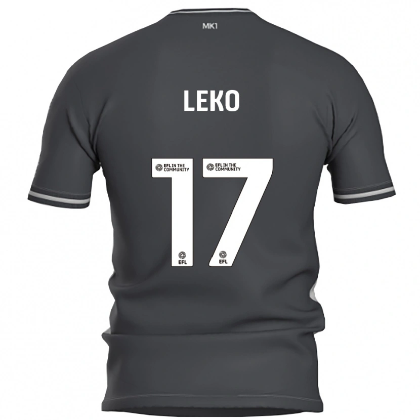 Danxen Mujer Camiseta Jonathan Leko #17 Gris Plata 2ª Equipación 2025/26 La Camisa