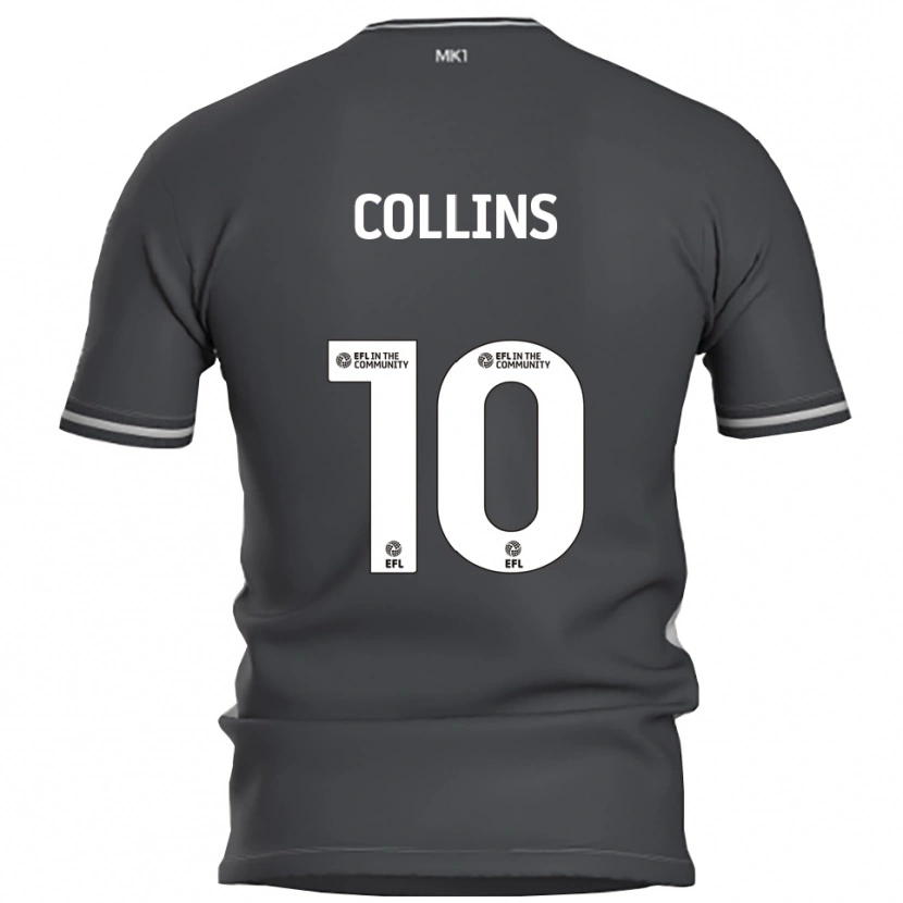 Danxen Mujer Camiseta Aaron Collins #10 Gris Plata 2ª Equipación 2025/26 La Camisa