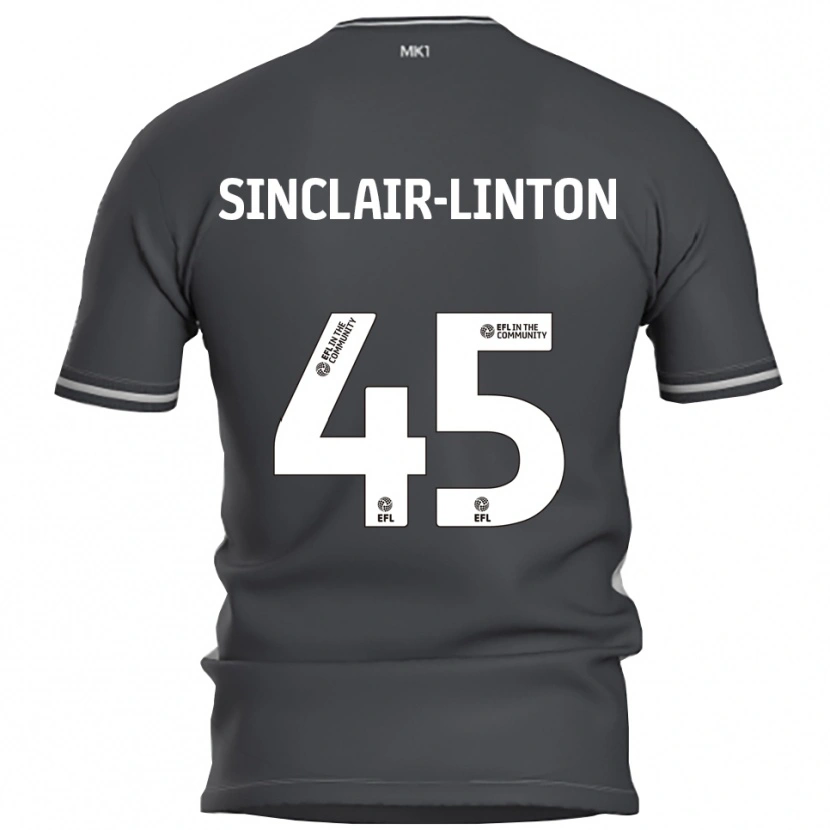 Danxen Mujer Camiseta Kobe Sinclair-Linton #45 Gris Plata 2ª Equipación 2025/26 La Camisa