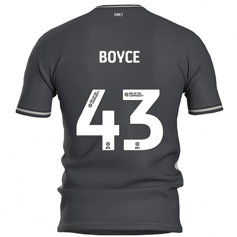 Danxen Mujer Camiseta Kyle Boyce #43 Gris Plata 2ª Equipación 2025/26 La Camisa