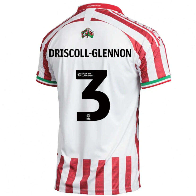 Danxen Mujer Camiseta Anthony Driscoll-Glennon #3 Rojo Blanco 2ª Equipación 2025/26 La Camisa