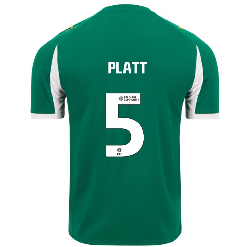 Danxen Mujer Camiseta Matty Platt #5 Verde Blanco 2ª Equipación 2025/26 La Camisa