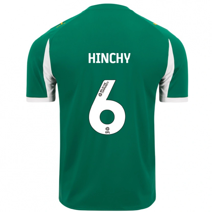 Danxen Mujer Camiseta Jack Hinchy #6 Verde Blanco 2ª Equipación 2025/26 La Camisa