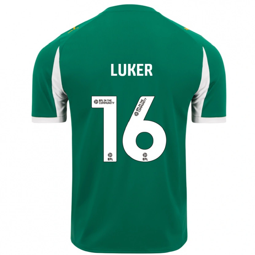 Danxen Mujer Camiseta Jayden Luker #16 Verde Blanco 2ª Equipación 2025/26 La Camisa
