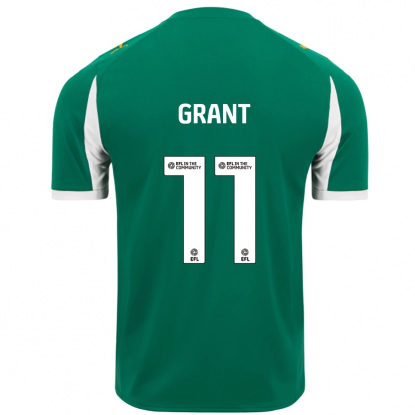 Danxen Mujer Camiseta Conor Grant #11 Verde Blanco 2ª Equipación 2025/26 La Camisa