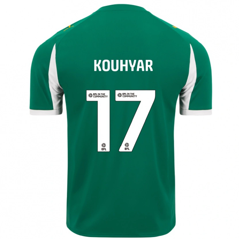 Danxen Mujer Camiseta Maziar Kouhyar #17 Verde Blanco 2ª Equipación 2025/26 La Camisa