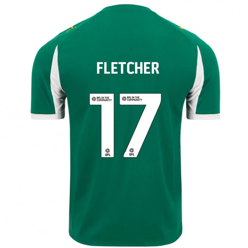 Danxen Mujer Camiseta Luca Fletcher #17 Verde Blanco 2ª Equipación 2025/26 La Camisa