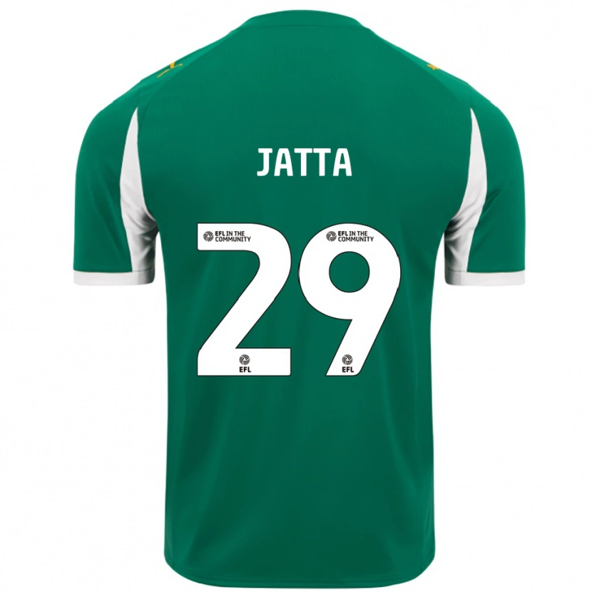 Danxen Mujer Camiseta Alassana Jatta #29 Verde Blanco 2ª Equipación 2025/26 La Camisa