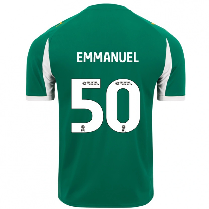 Danxen Mujer Camiseta Daniel Emmanuel #50 Verde Blanco 2ª Equipación 2025/26 La Camisa