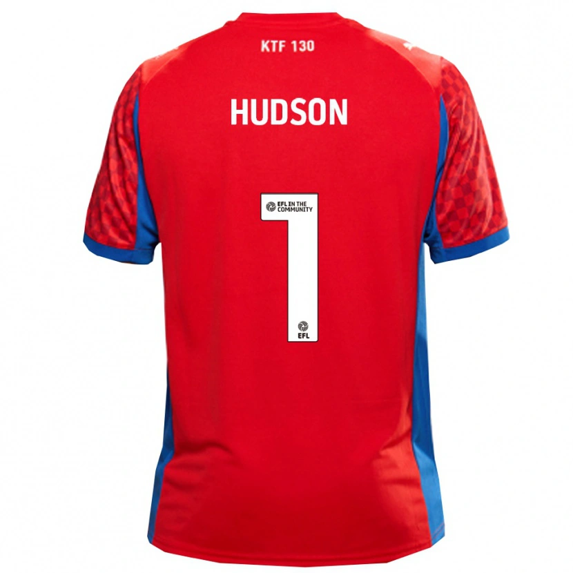 Danxen Mujer Camiseta Mathew Hudson #1 Rojo Azul 2ª Equipación 2025/26 La Camisa