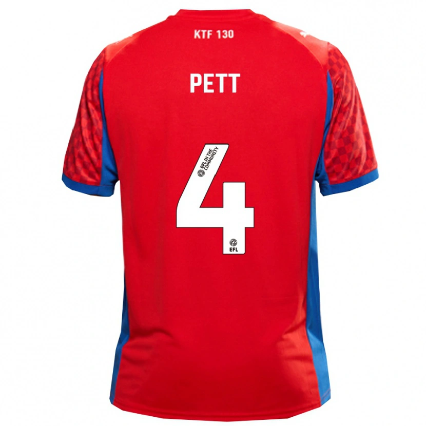 Danxen Mujer Camiseta Tom Pett #4 Rojo Azul 2ª Equipación 2025/26 La Camisa