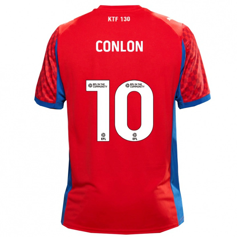Danxen Mujer Camiseta Tom Conlon #10 Rojo Azul 2ª Equipación 2025/26 La Camisa
