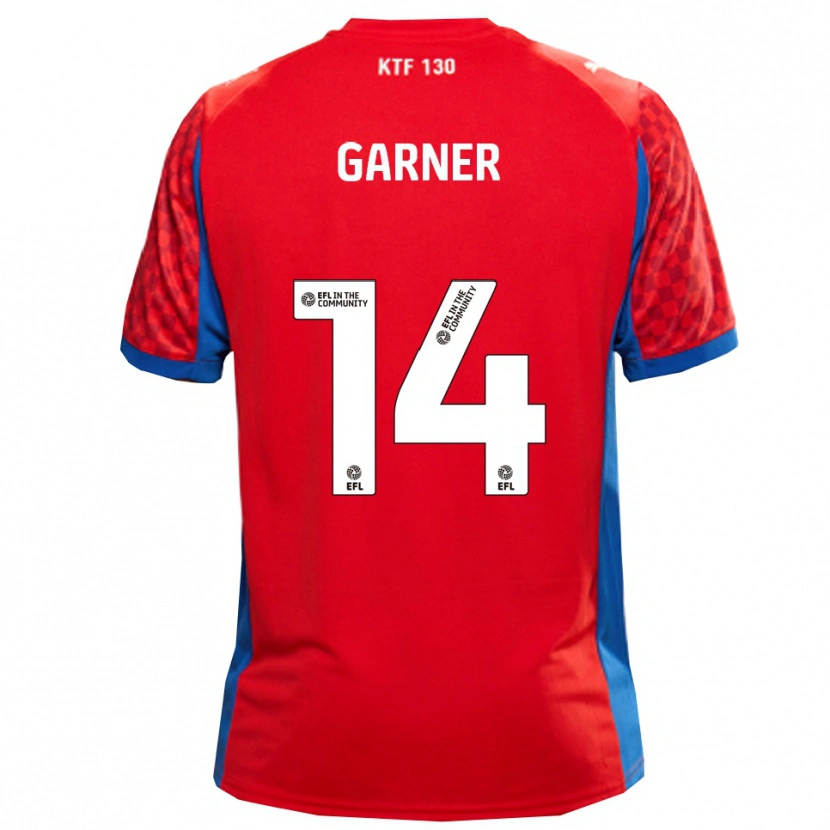 Danxen Mujer Camiseta Joe Garner #14 Rojo Azul 2ª Equipación 2025/26 La Camisa
