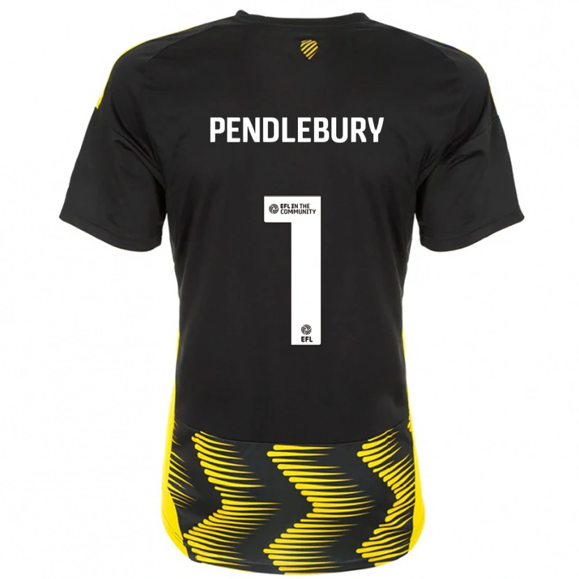 Danxen Mujer Camiseta Izzy Pendlebury #1 Negro Amarillo 2ª Equipación 2025/26 La Camisa