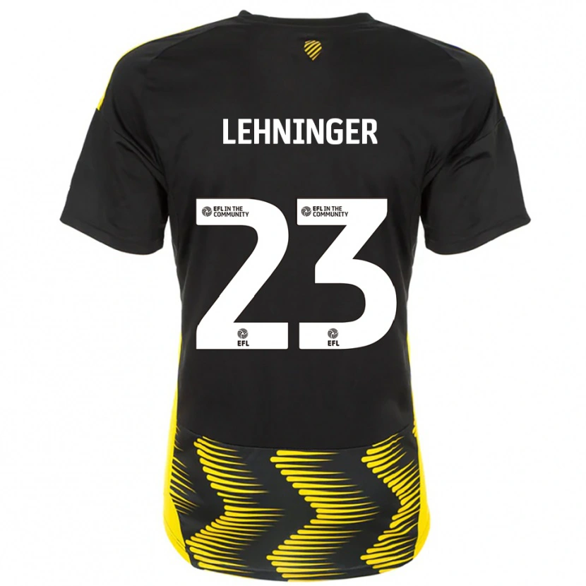 Danxen Mujer Camiseta Saskia Lehninger #23 Negro Amarillo 2ª Equipación 2025/26 La Camisa