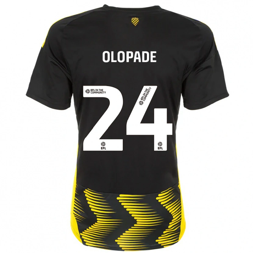 Danxen Mujer Camiseta Tosin Olopade #24 Negro Amarillo 2ª Equipación 2025/26 La Camisa