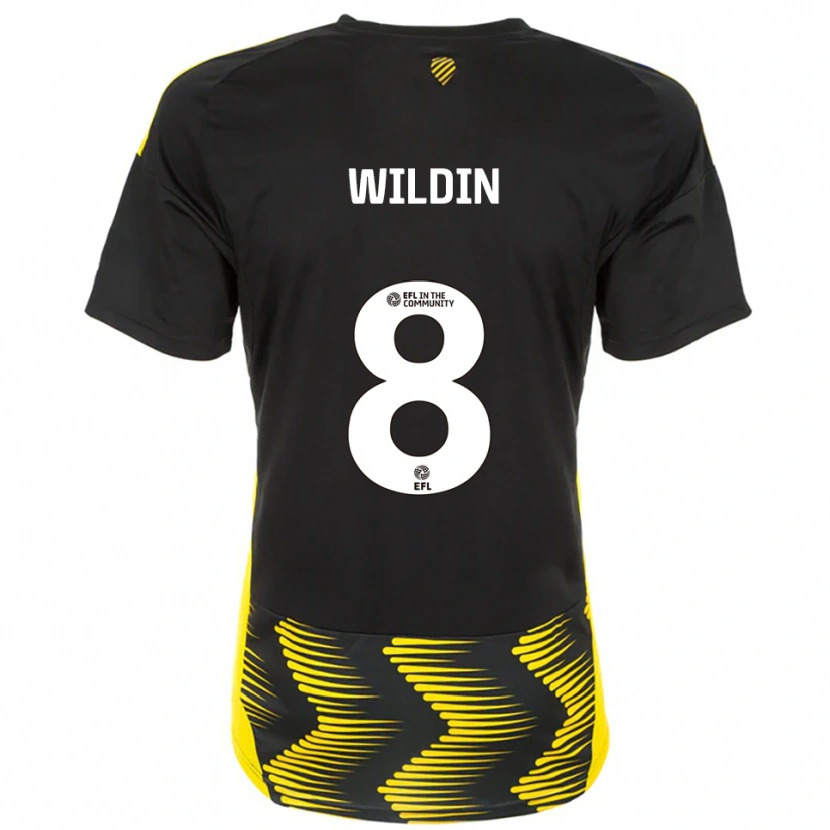 Danxen Mujer Camiseta Mia Wildin #8 Negro Amarillo 2ª Equipación 2025/26 La Camisa