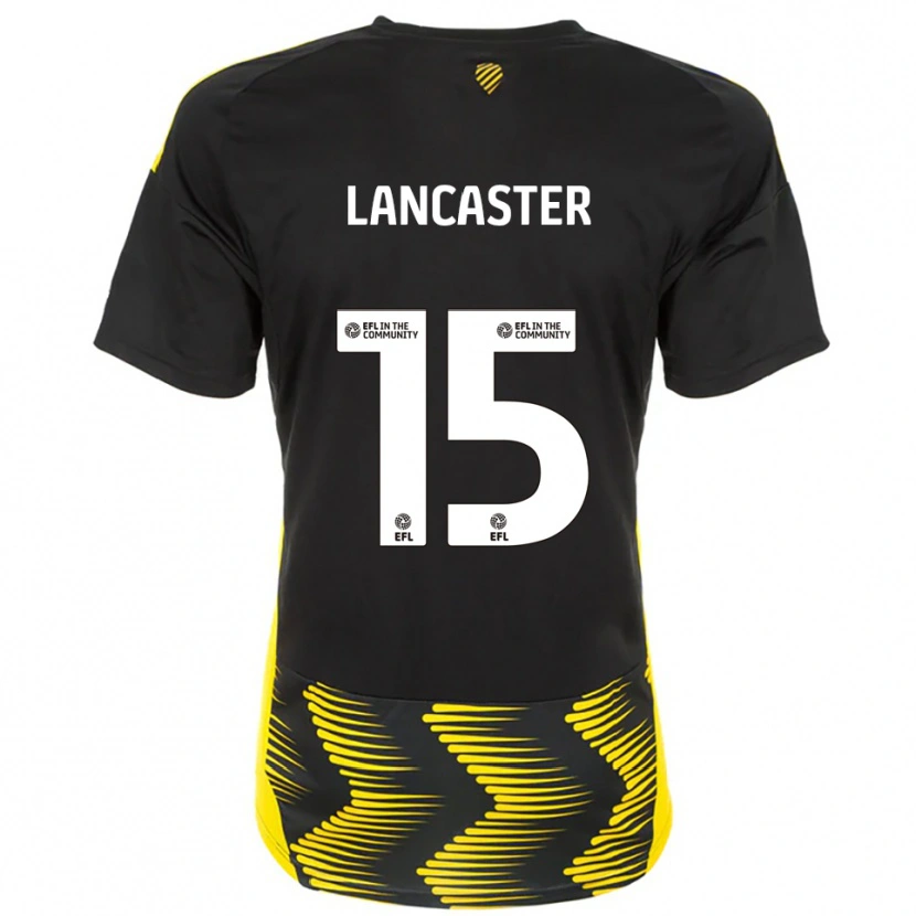 Danxen Mujer Camiseta Darcy Lancaster #15 Negro Amarillo 2ª Equipación 2025/26 La Camisa