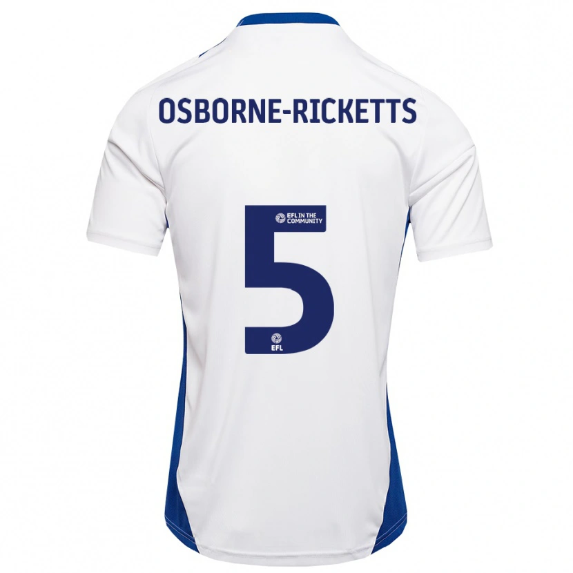 Danxen Mujer Camiseta Sahara Osborne-Ricketts #5 Blanco Azul 2ª Equipación 2025/26 La Camisa