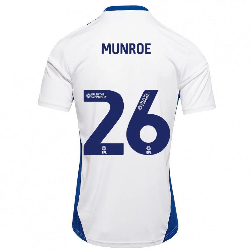 Danxen Mujer Camiseta Finley Munroe #26 Blanco Azul 2ª Equipación 2025/26 La Camisa