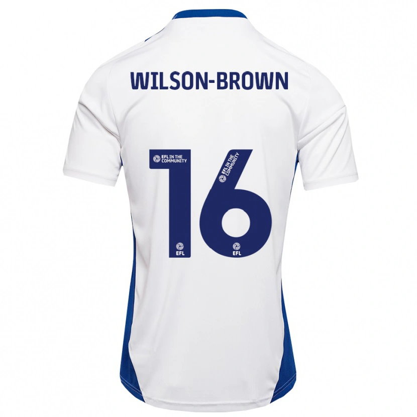 Danxen Mujer Camiseta Tom Wilson-Brown #16 Blanco Azul 2ª Equipación 2025/26 La Camisa