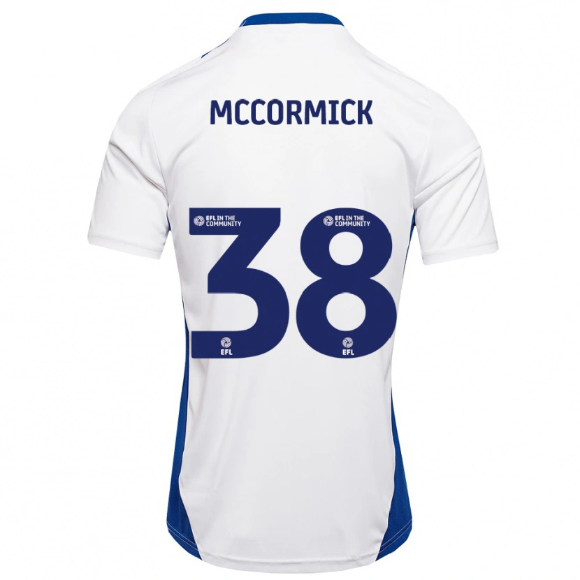 Danxen Mujer Camiseta Antony Mccormick #38 Blanco Azul 2ª Equipación 2025/26 La Camisa