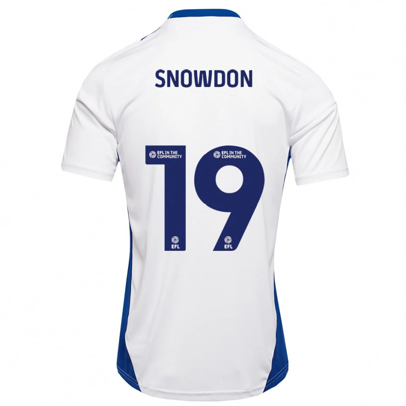 Danxen Mujer Camiseta Joe Snowdon #19 Blanco Azul 2ª Equipación 2025/26 La Camisa