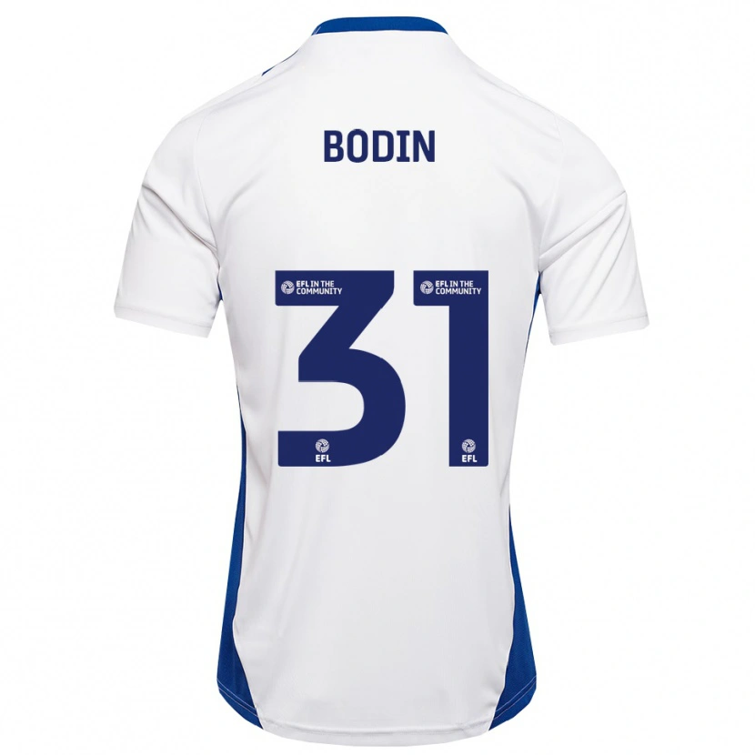 Danxen Mujer Camiseta Billy Bodin #31 Blanco Azul 2ª Equipación 2025/26 La Camisa