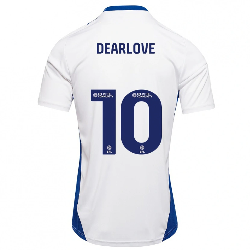 Danxen Mujer Camiseta Poppy Dearlove #10 Blanco Azul 2ª Equipación 2025/26 La Camisa
